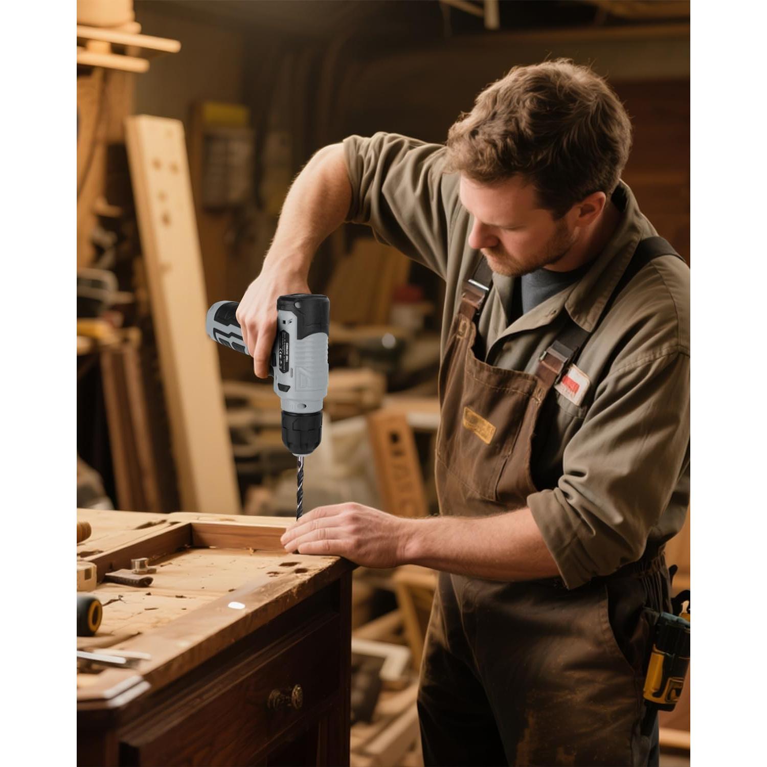 Juego de Herramientas 139 Piezas YingQu con Taladro Inalámbrico 8V