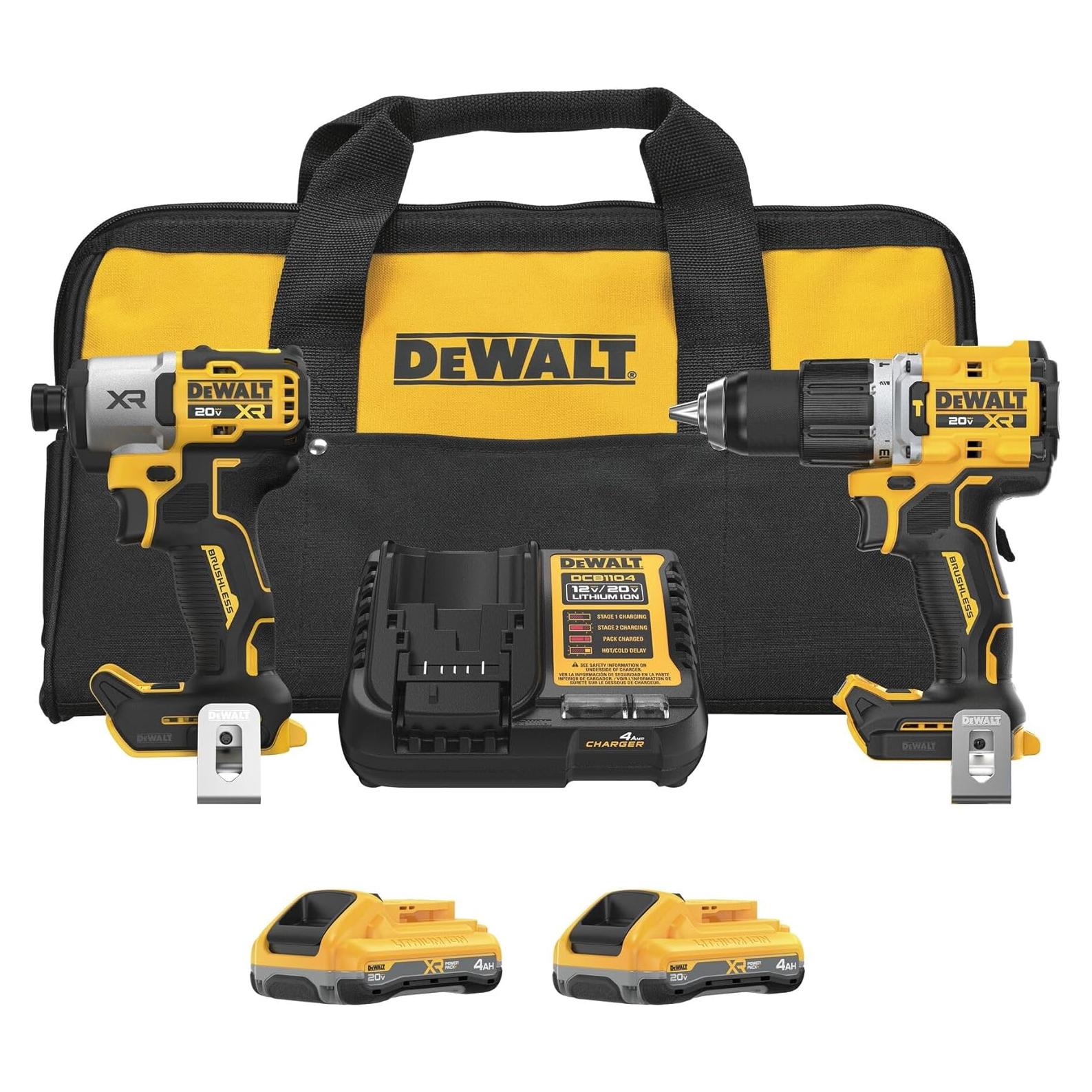 Kit Combo Taladro de Martillo y Destornillador DEWALT 20V