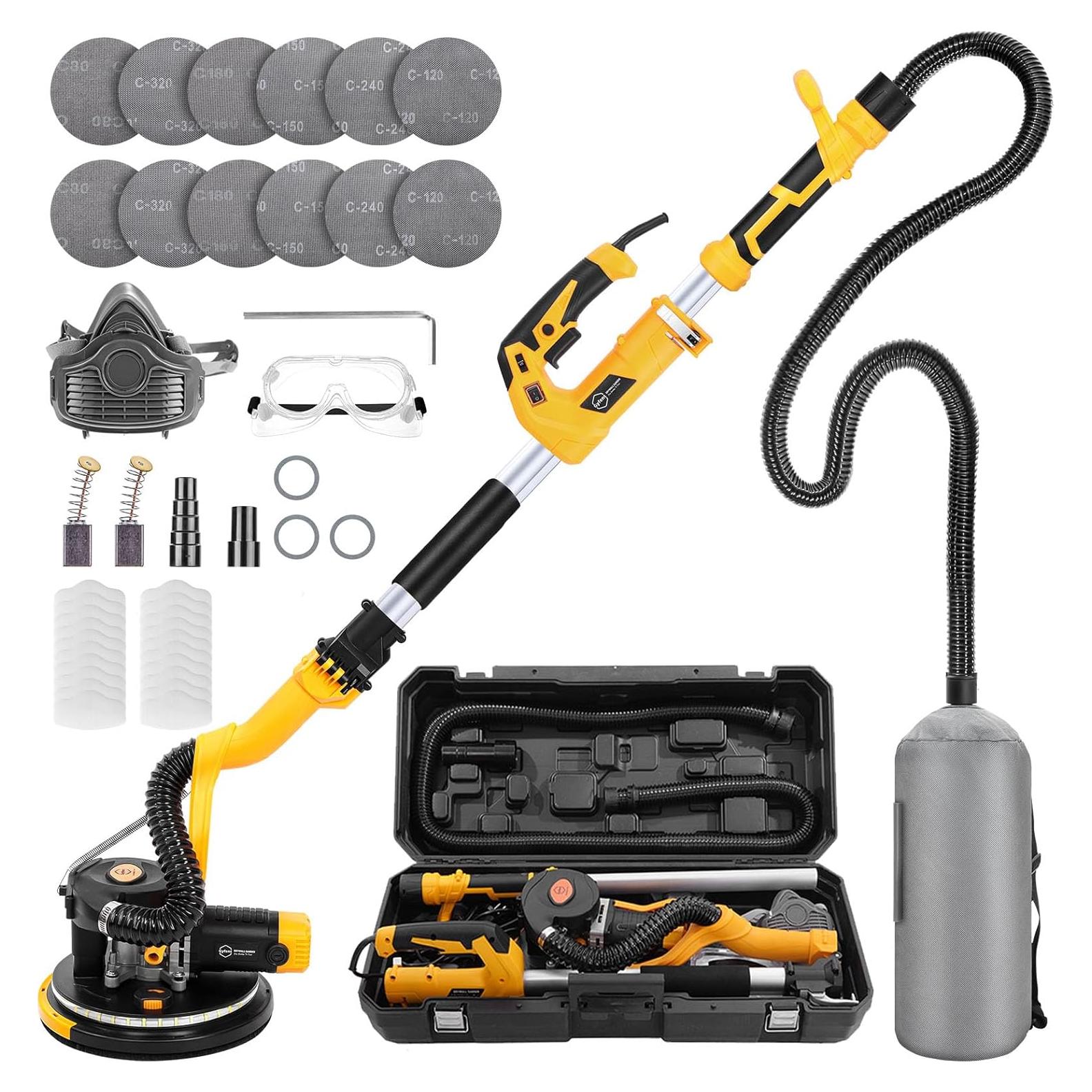 Lijadora de Drywall Gyfent 880W 7.3A 5 Velocidades LED