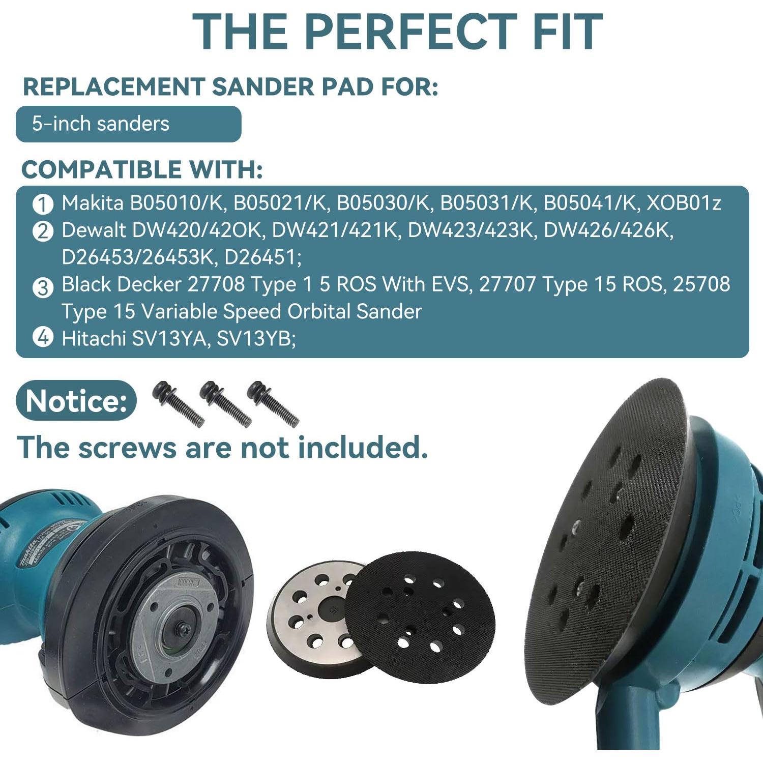 Almohadilla de Reemplazo DeWalt 12.7 cm 8-Hoyo Gancho y Bucle