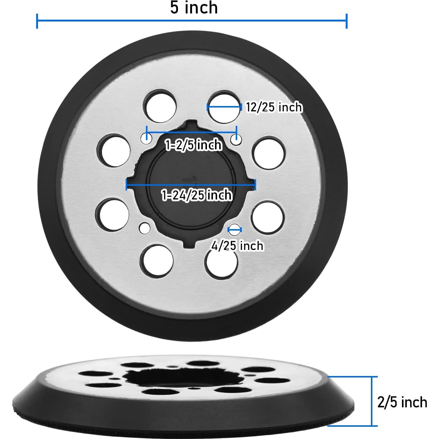Pad de Lijado H2solution 5" (12.7 cm) para Lijadora Dewalt - Paquete de 2
