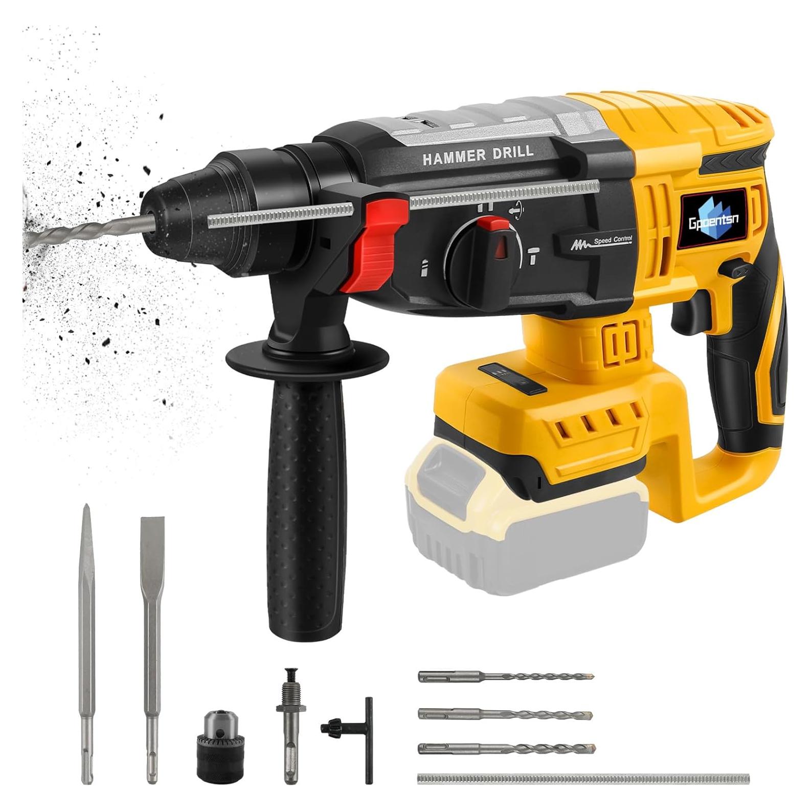 Martillo Perforador Inalámbrico Gpaentsn 20V Max 2.6J SDS-Plus