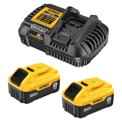 Batería de Litio-Ion Dewalt 20V MAX 8Ah Paquete de 2 con Cargador