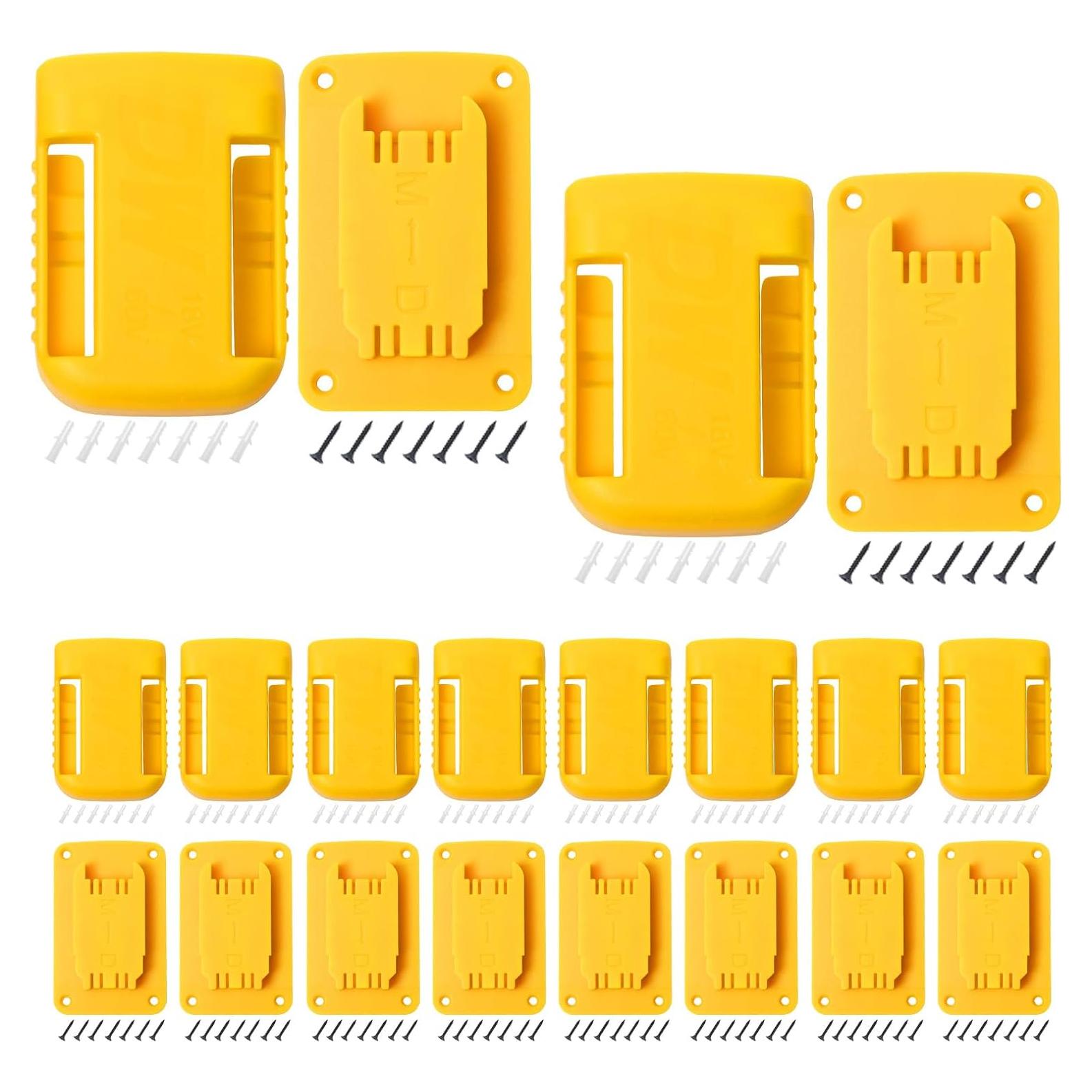 20 Soportes de Herramientas y Baterías KETTKEL Amarillo