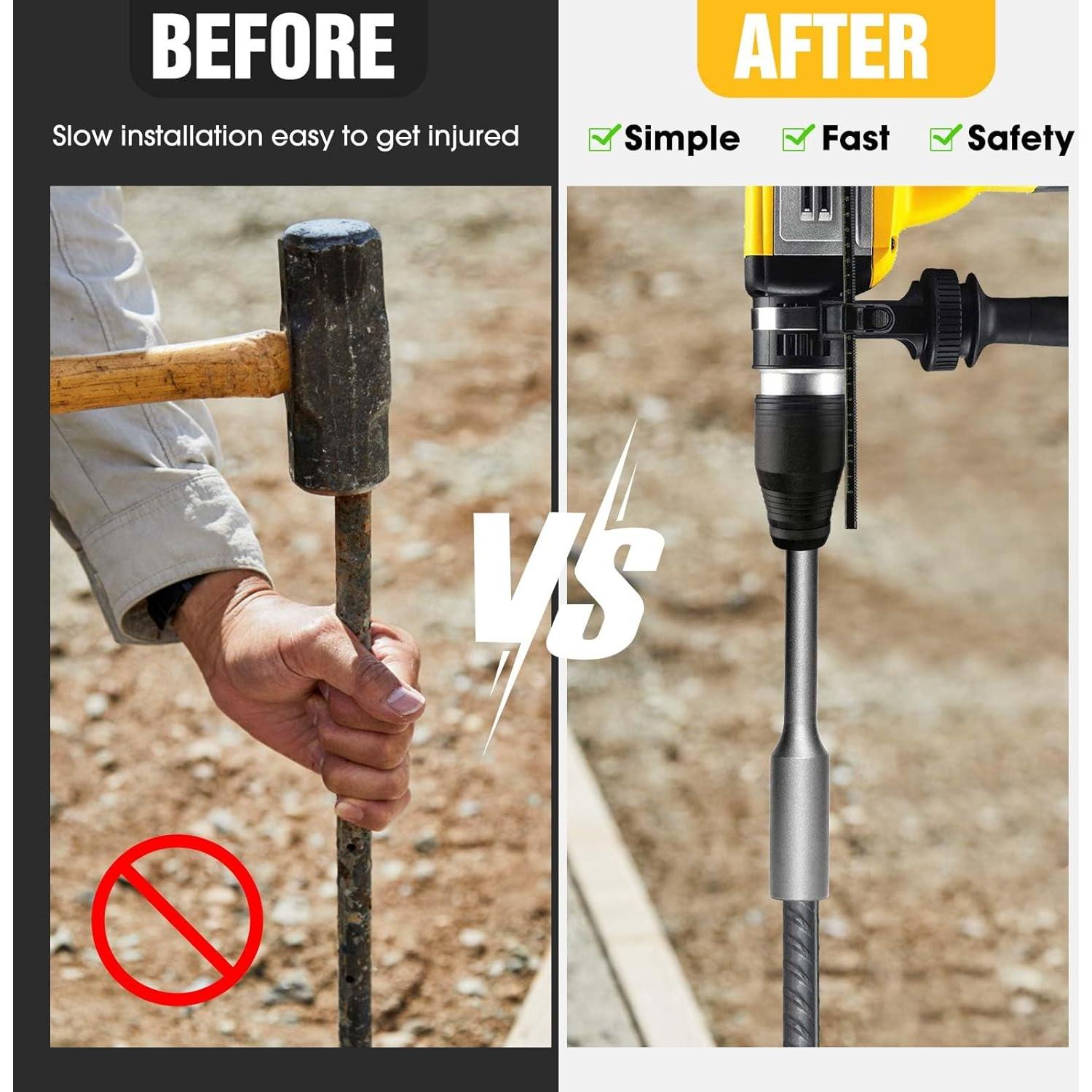 Conductor de Varilla de Tierra SDS Max SKMYL 170mm Acero