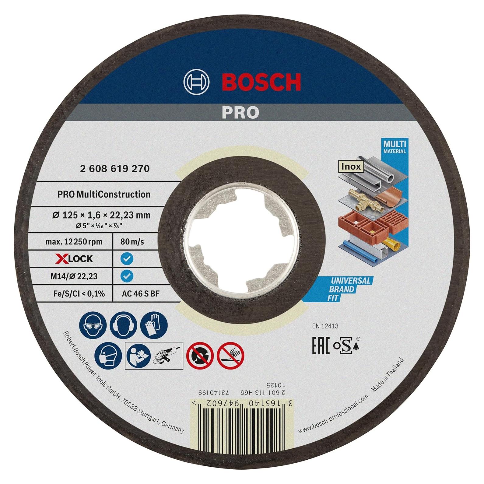 Disco de Corte Bosch Professional 125 mm X-Lock MultiMaterial