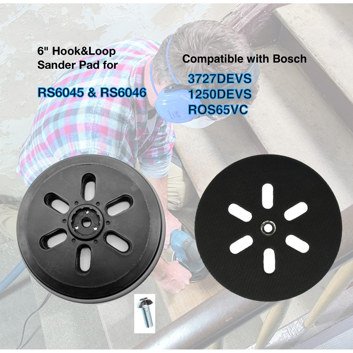 Pad de Reemplazo Duro 15.24 cm Donanim para Lijadora Bosch