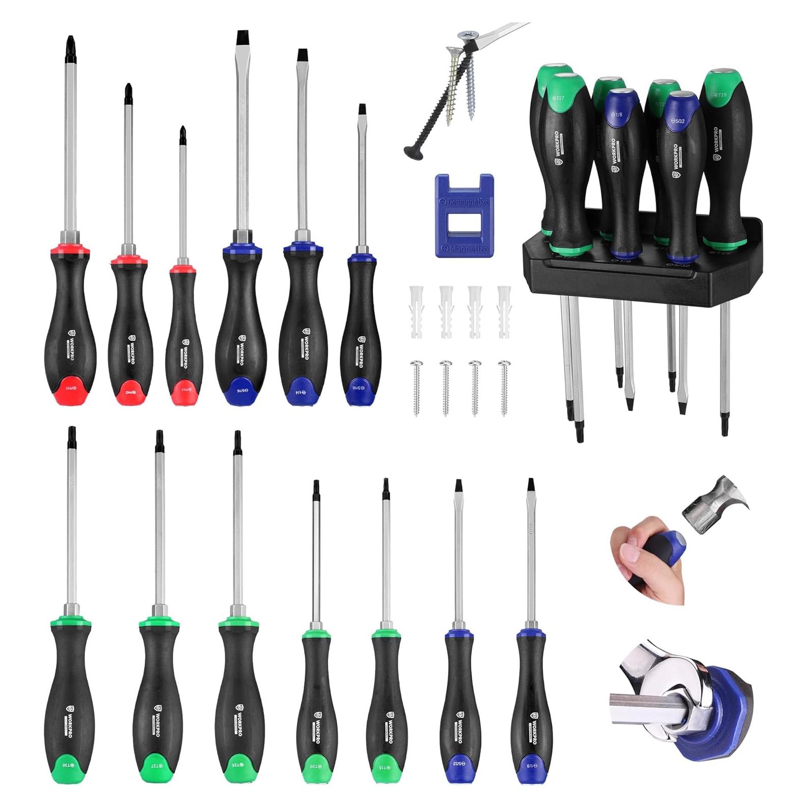 Juego de Destornilladores Magnéticos WORKPRO 24 Piezas Go-Thru