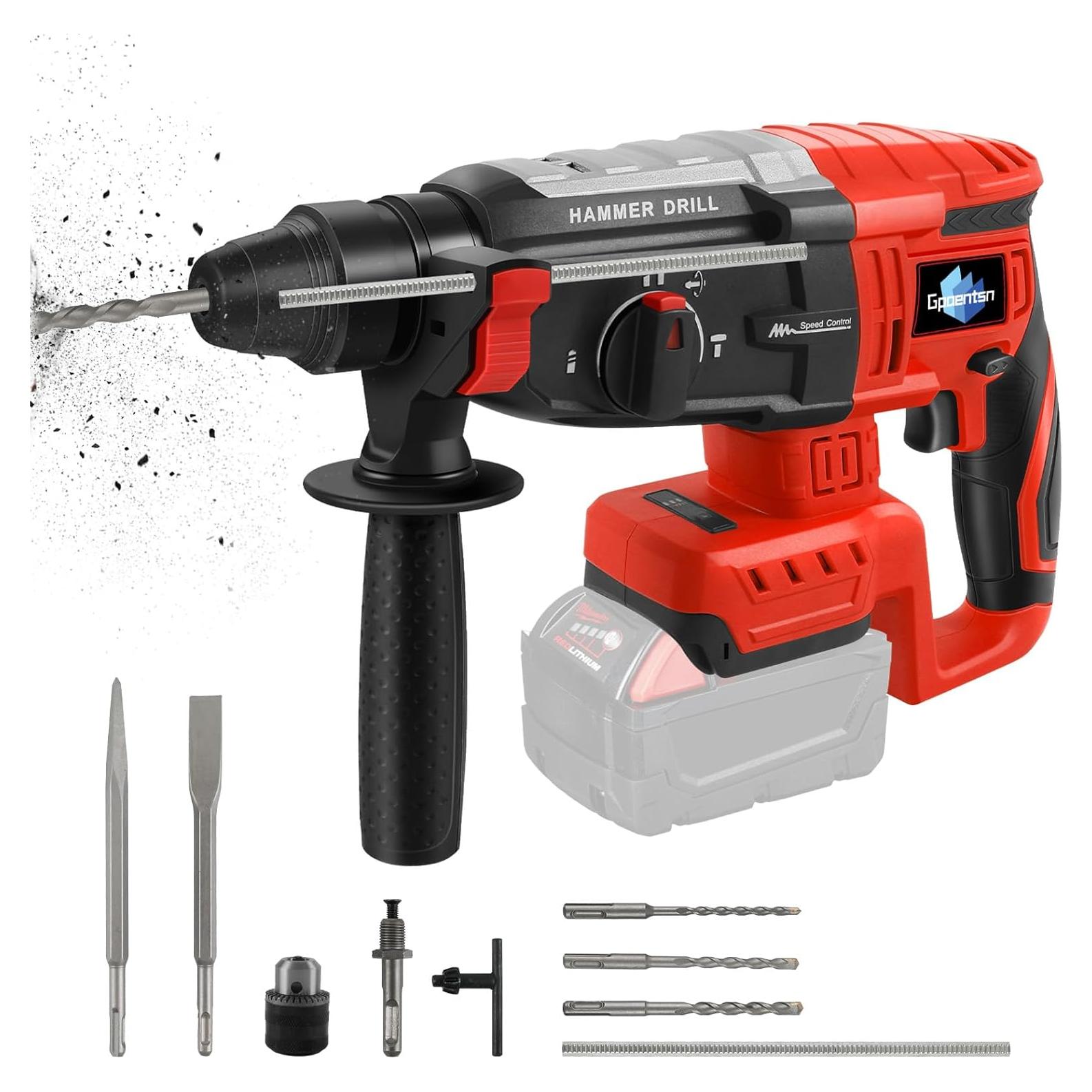 Martillo Perforador Inalámbrico GPAENTSEN M18 2.6J SDS-Plus 4 Modos