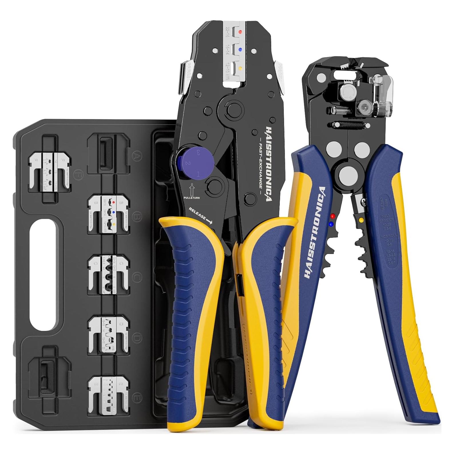 Juego de Herramientas de Crimpado Haisstronica 8PCS Automático