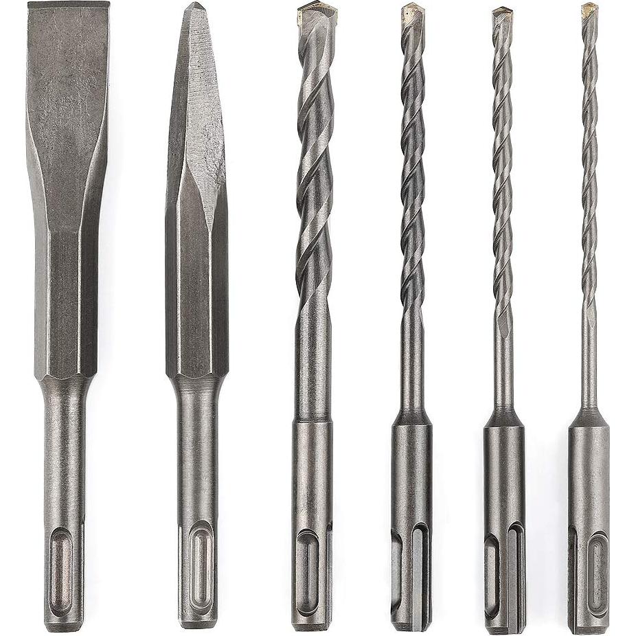 Juego de Brocas y Cinceles COMOWARE SDS Plus 6 Piezas