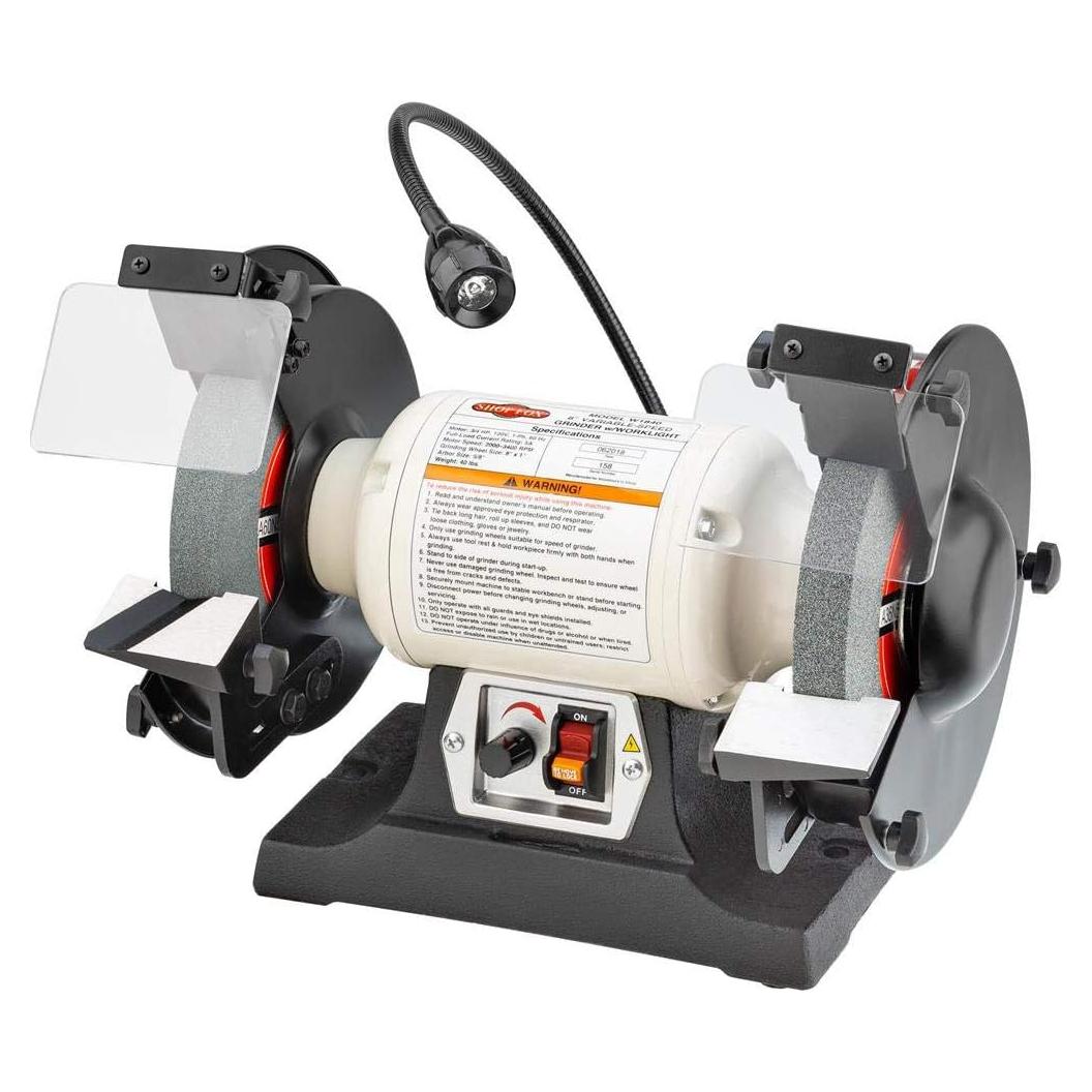 Esmeril de Velocidad Variable Shop Fox W1840 8" (20.32 cm) 3/4 HP