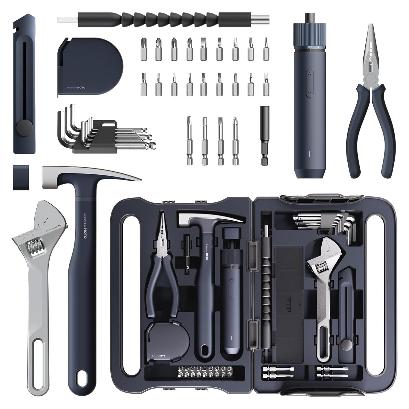 Kit de Herramientas HOTO 40 Piezas con Destornillador Eléctrico