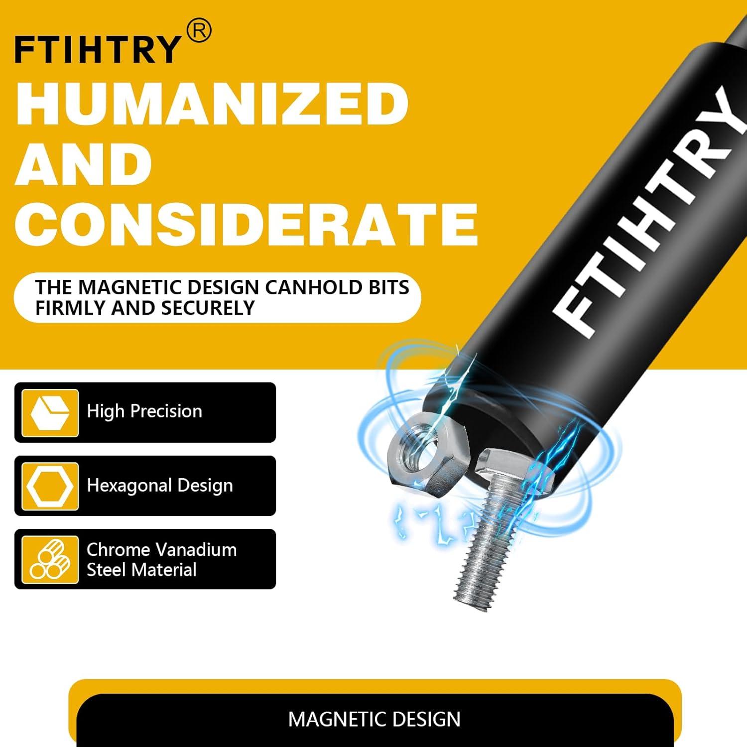 Soporte de Broca Magnético FTIHTRY 60mm 100mm 150mm 9pcs