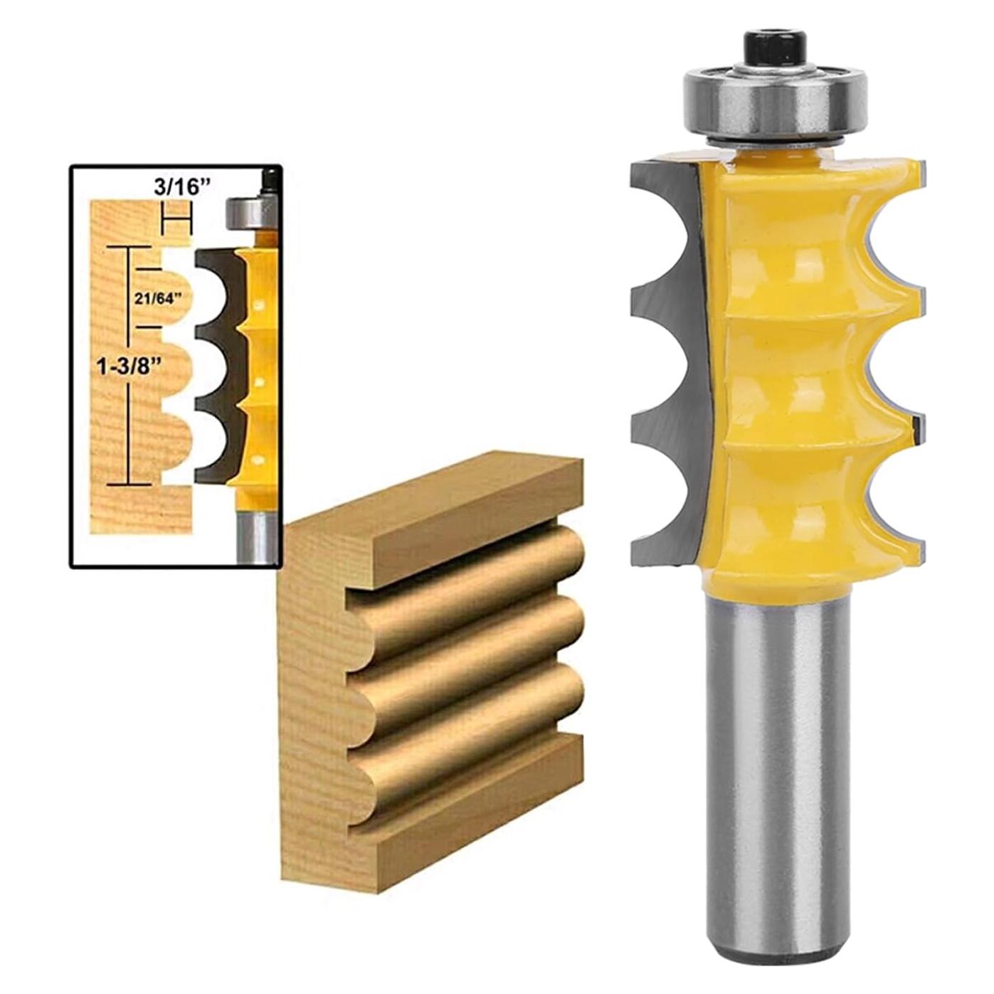 Fresa de Router Fafeicy 1/2" (12.7 mm) Carburo 3/16" (4.76 mm)