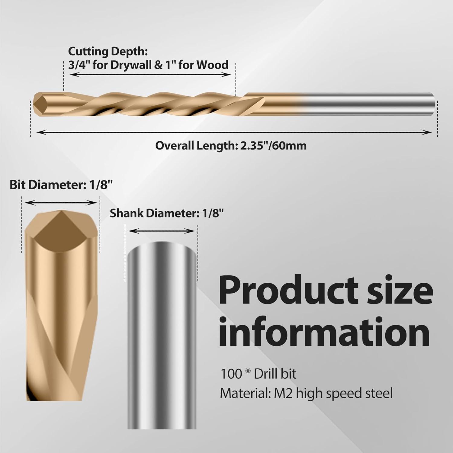 100 Puntas para Paneles de Yeso FAMIWIN, Acero M2, 6cm