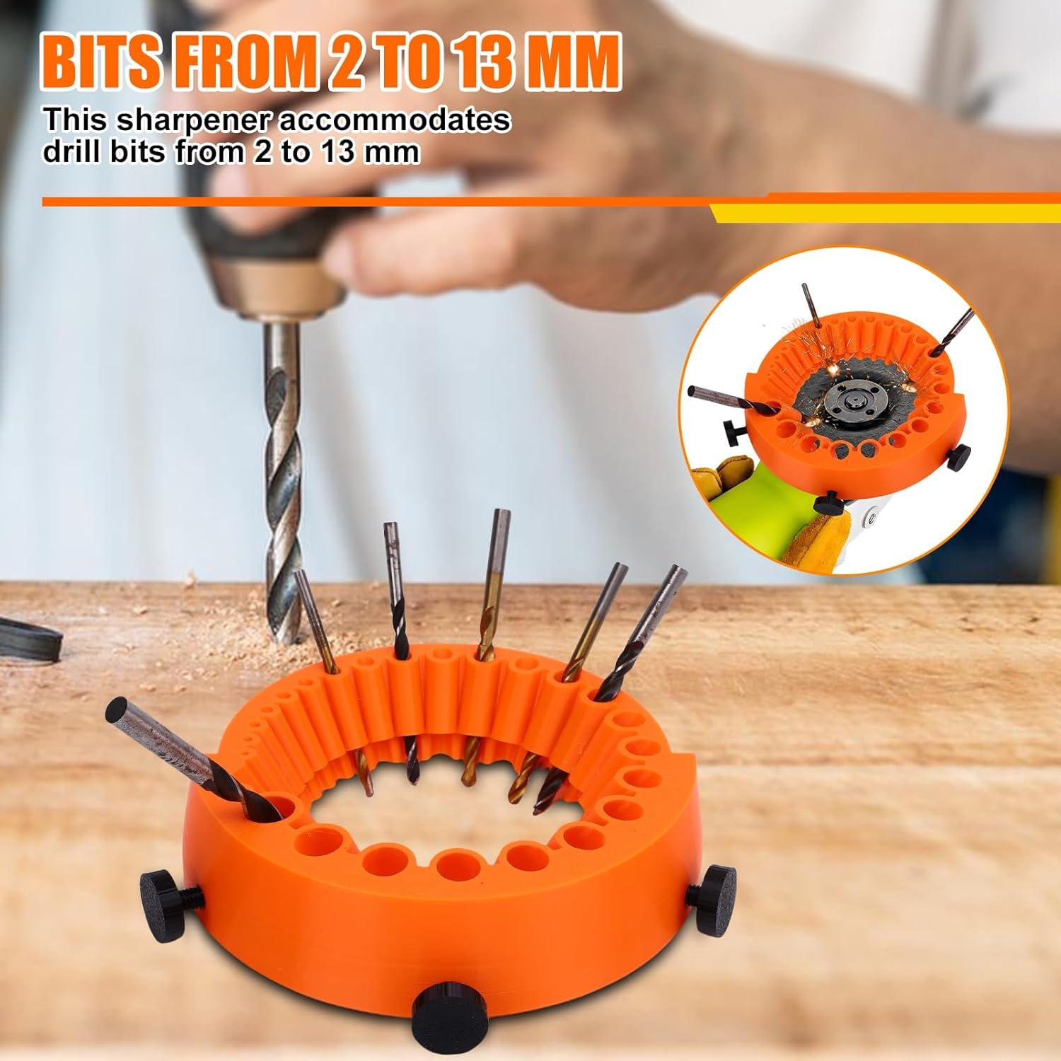 Afilador de Brocas WODHMIEY 3PCS 1.6 a 12.7 mm para Taladro