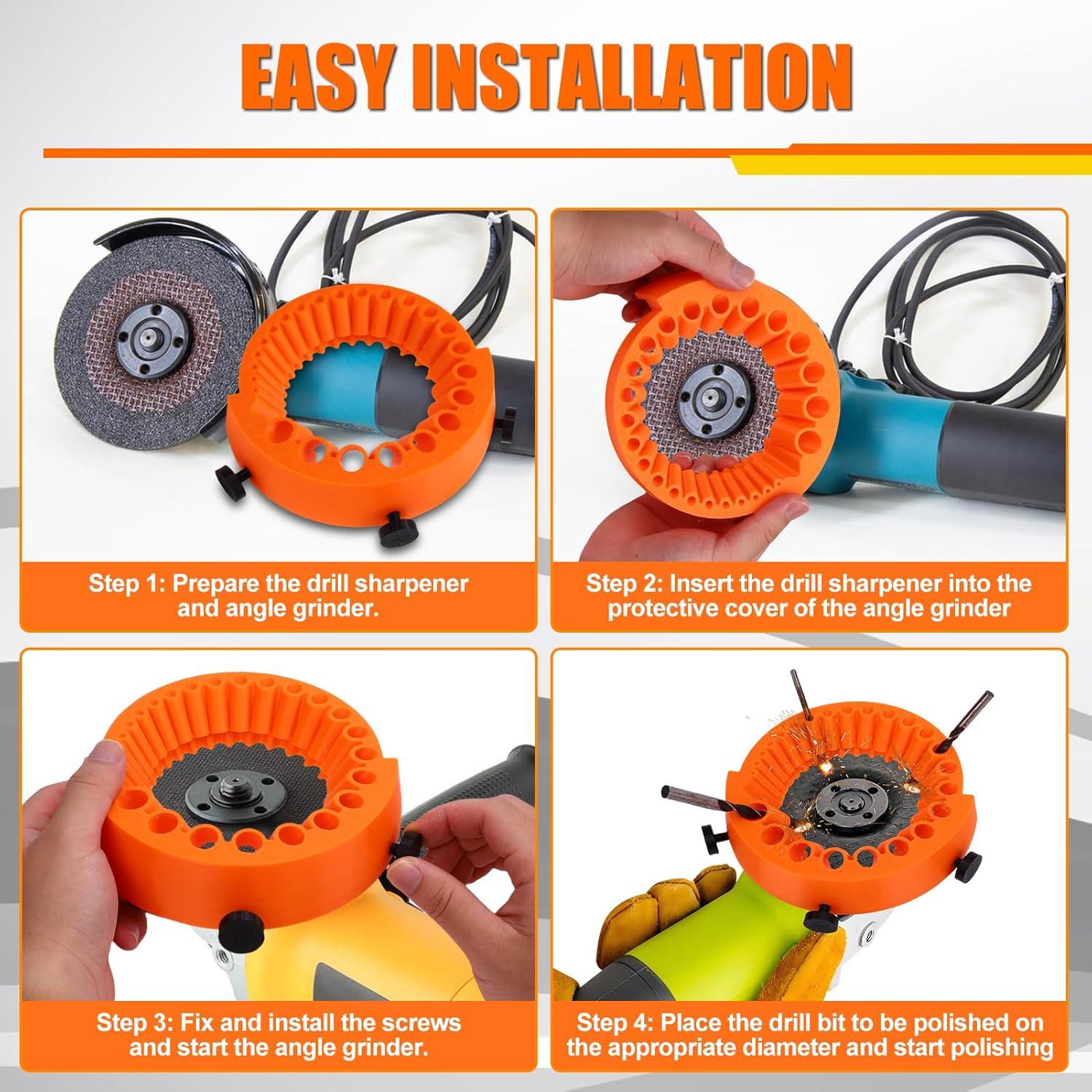 Afilador de Brocas WODHMIEY 3PCS 1.6 a 12.7 mm para Taladro