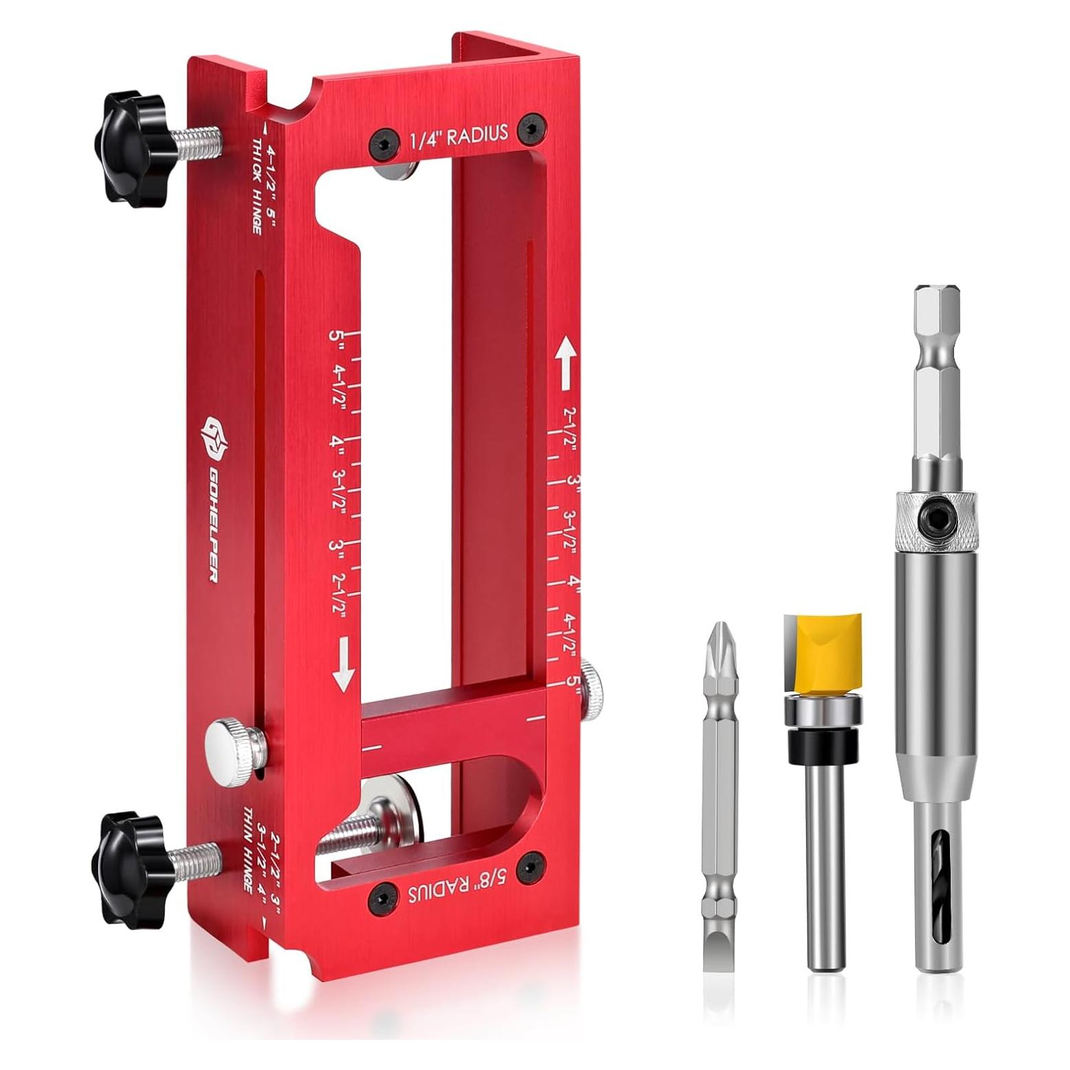 Plantilla de Bisagra de Puerta Gohelper, Aluminio 6061, Ajustable