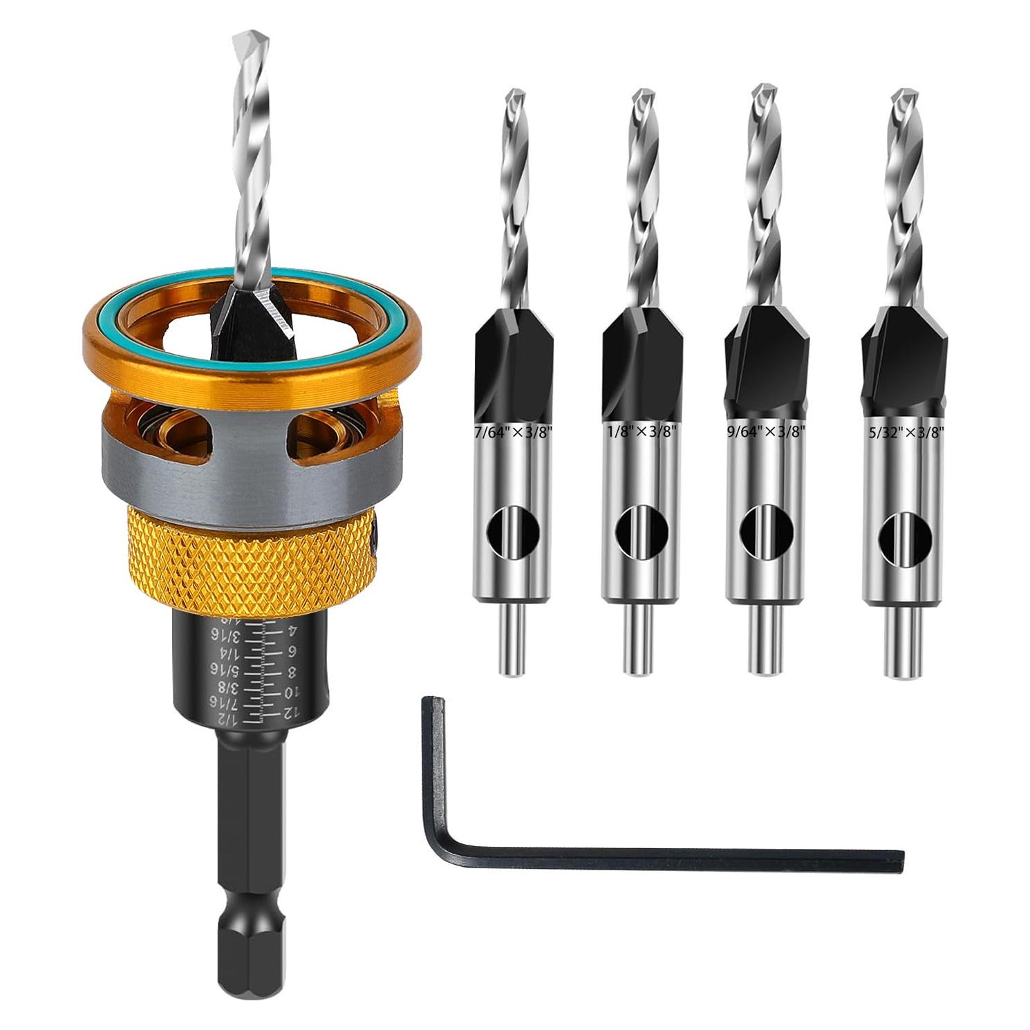 Juego de Brocas Avellanadas 4PCS WildBossy HCS Ajustable