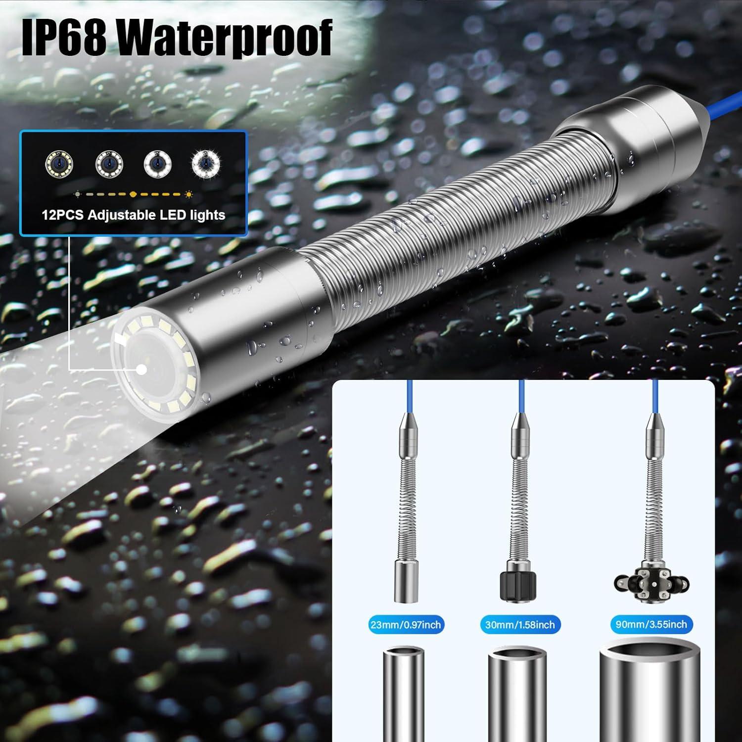 Cámara de Alcantarillado ESANHAO 30M HD 1000TVL 4.3" IPS