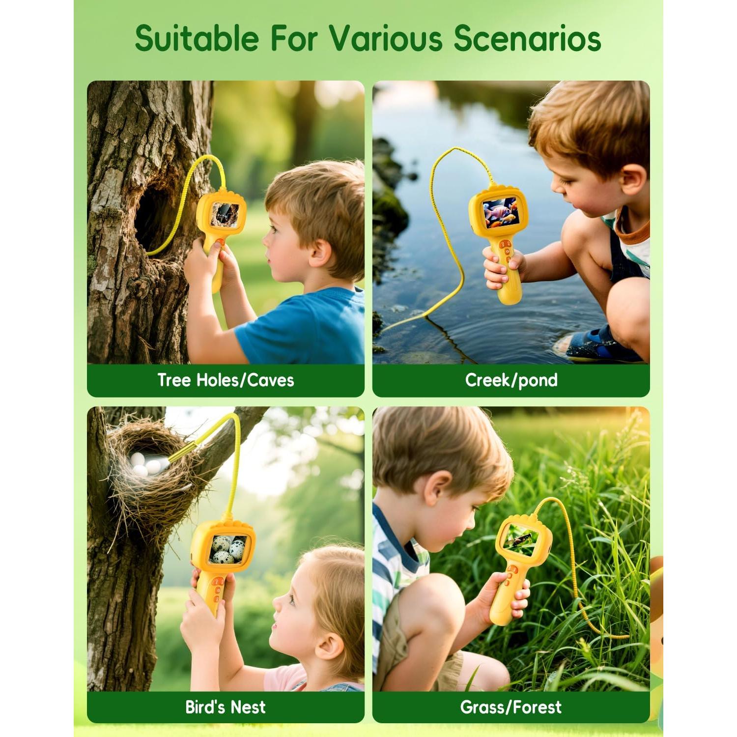 Cámara de Borescopio para Niños Ashfly G21 con Luz LED