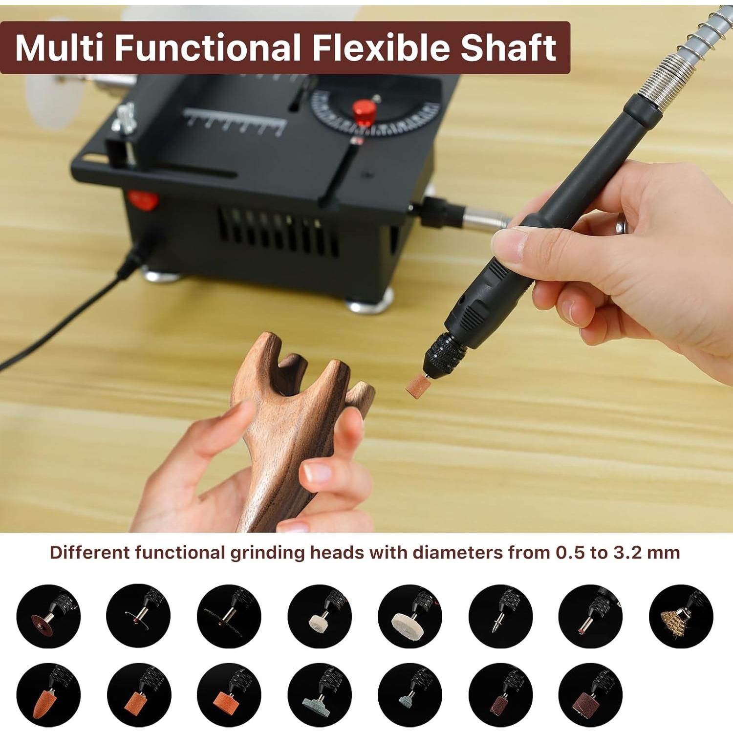 Sierra de Mesa Mini YSJWAER 100W Portátil Ajustable 16mm