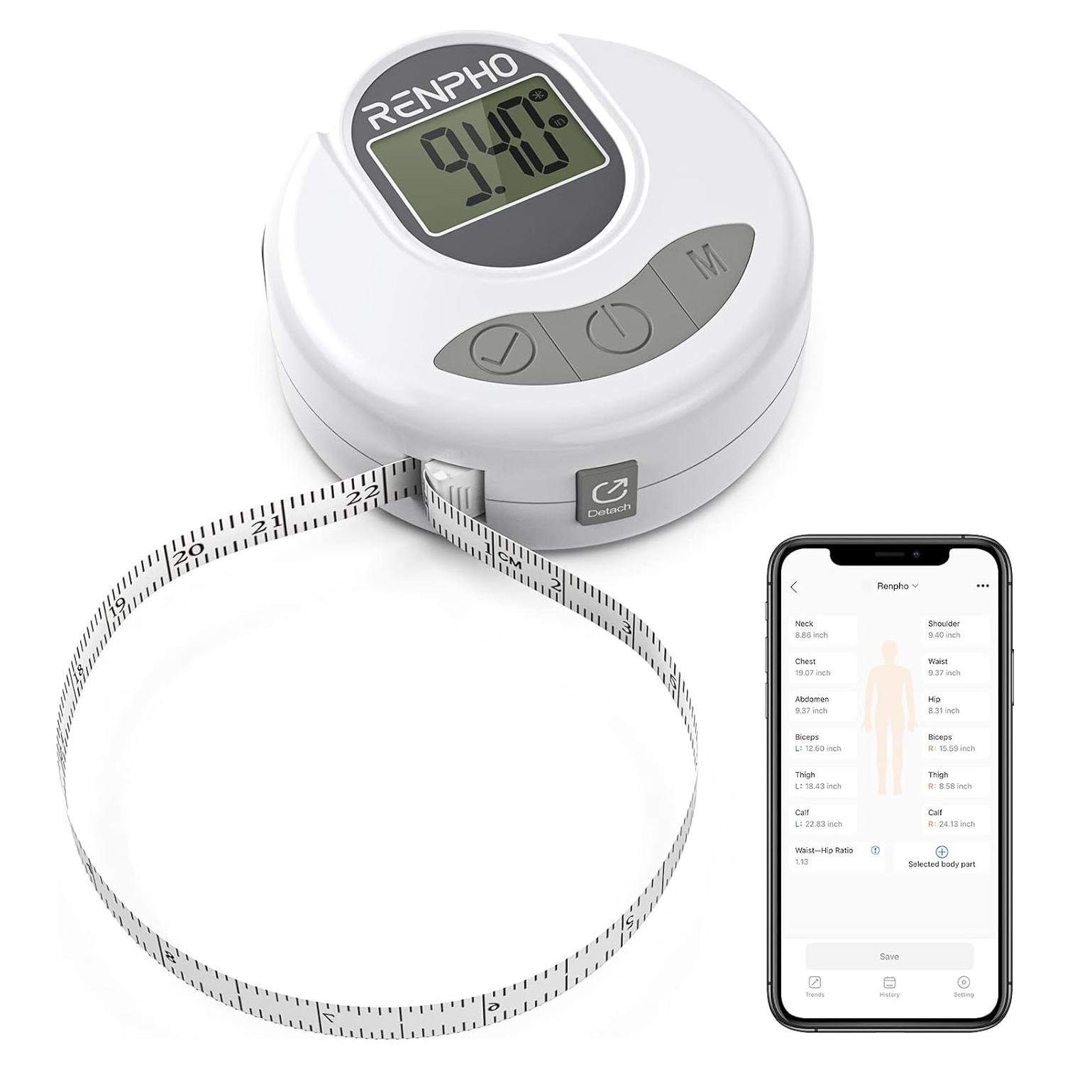 Cinta Métrica Corporal Inteligente RENPHO Bluetooth 150cm