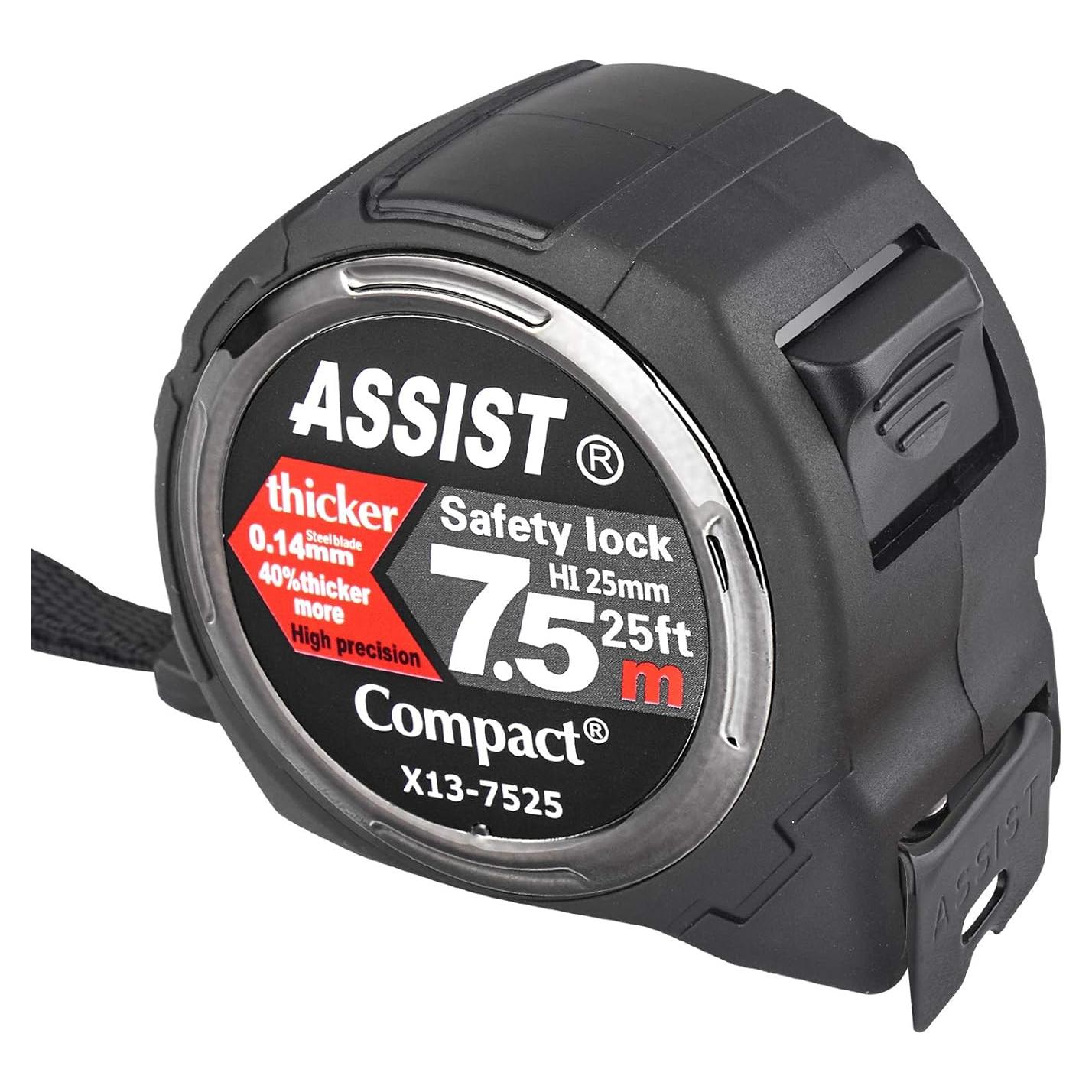 Cinta Métrica 7.5m ASSIST Doble Lado Resistente con Teflón