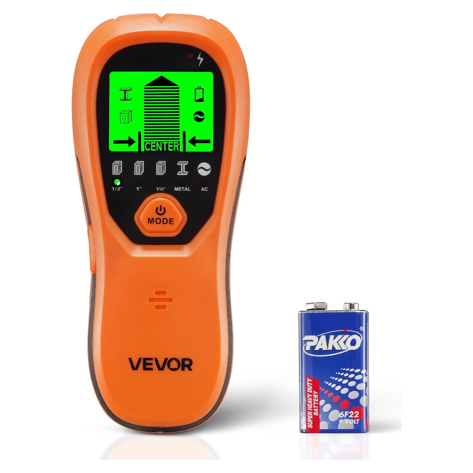 Buscador de Vigas VEVOR HT580-O, Detector 5 en 1 con Pantalla LCD