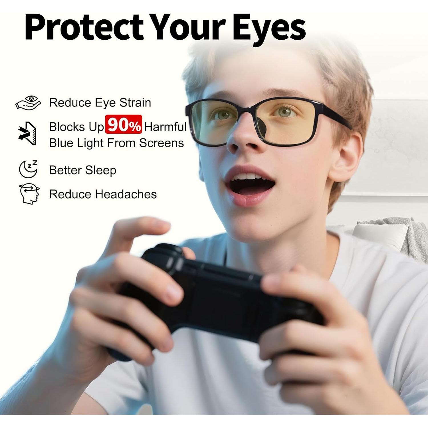 Gafas bloqueadoras de luz azul CYBNOTA HD, anti fatiga ocular