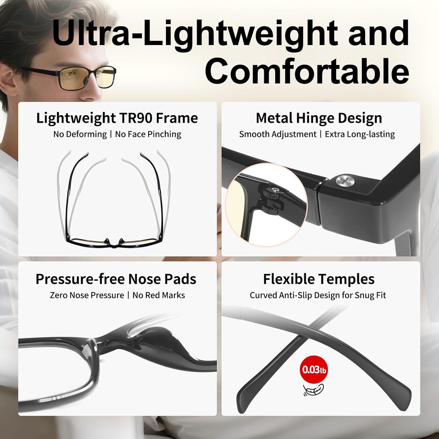 Gafas bloqueadoras de luz azul CYBNOTA HD, anti fatiga ocular