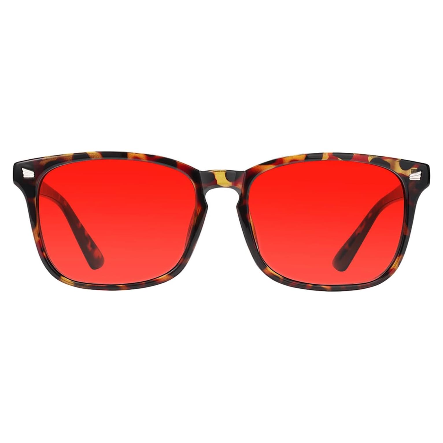 Gafas de Sueño TIJN con Lentes Rojos para Bloqueo Luz Azul