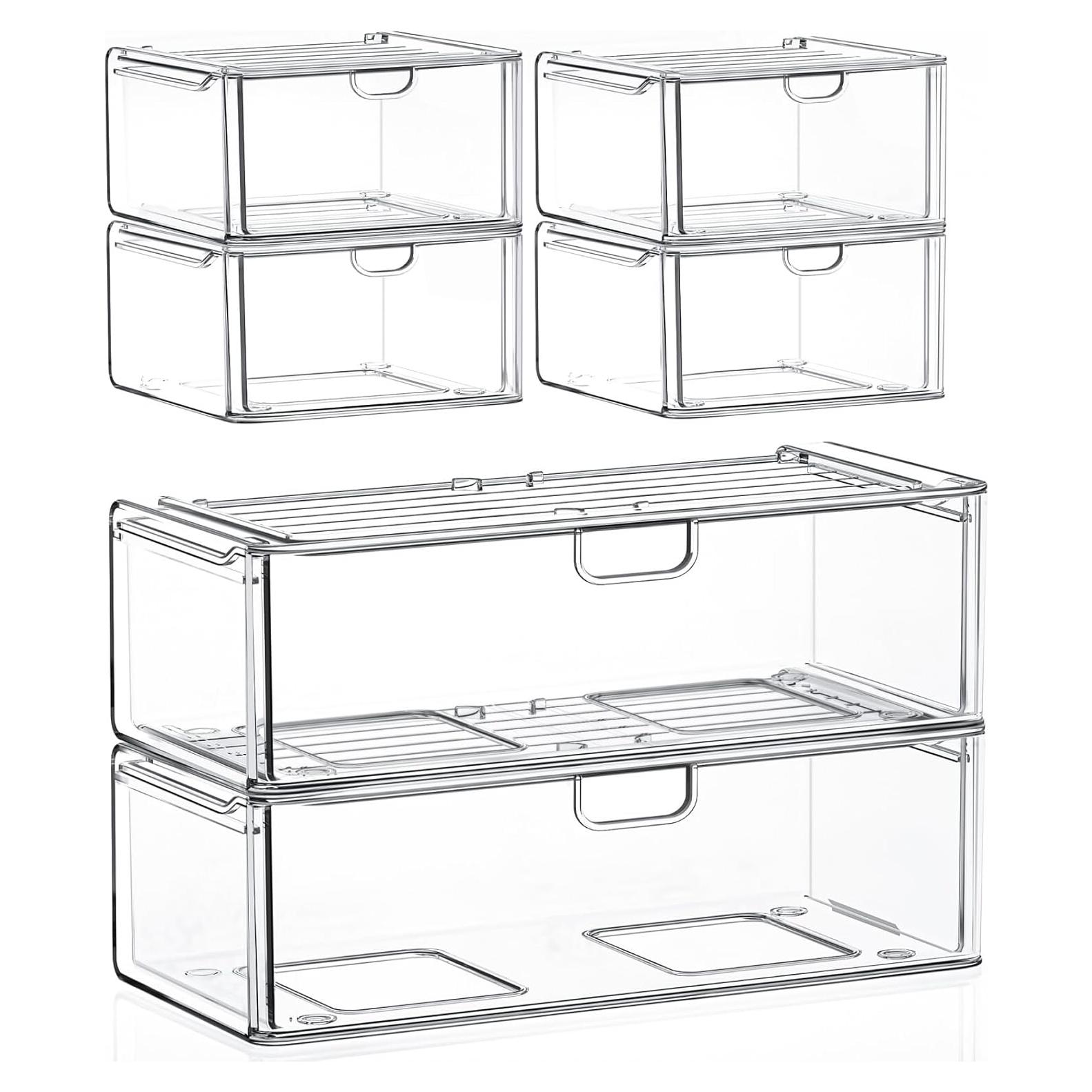 Juego de Cajones de Almacenamiento Acrílico Caktraie 6 Piezas