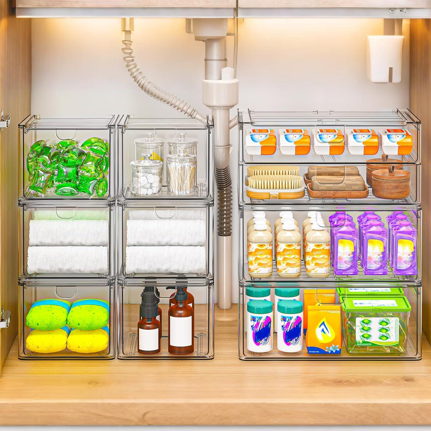 Juego de Cajones de Almacenamiento Acrílico Caktraie 6 Piezas