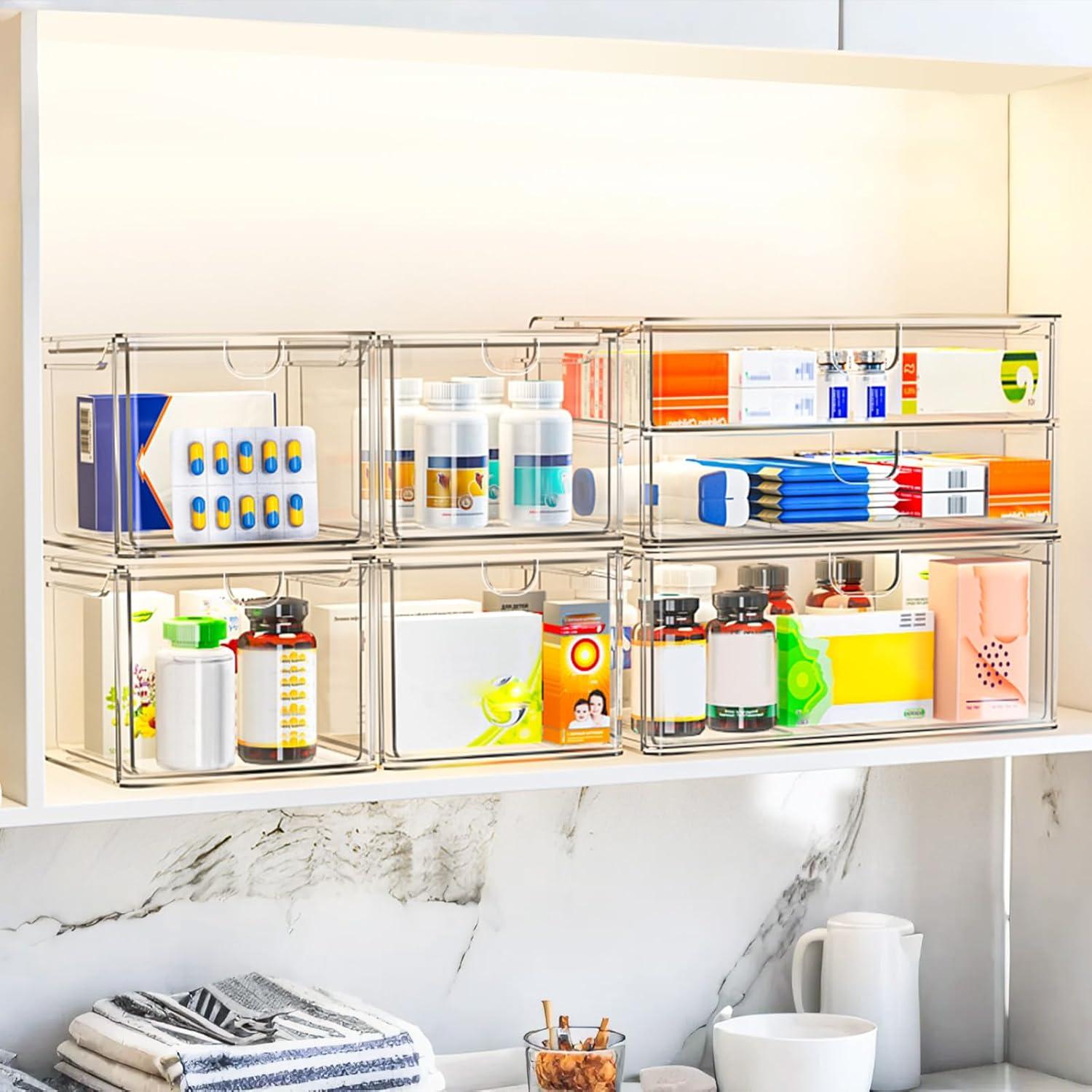 Juego de Cajones de Almacenamiento Acrílico Caktraie 6 Piezas