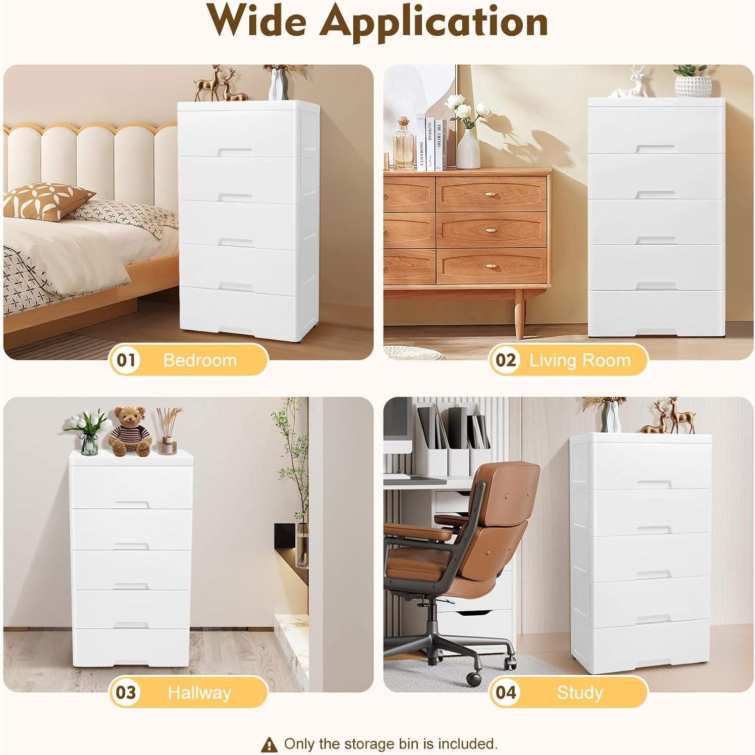 Torre de Almacenamiento Vertical DKSLALALI 5 Cajones Blanca