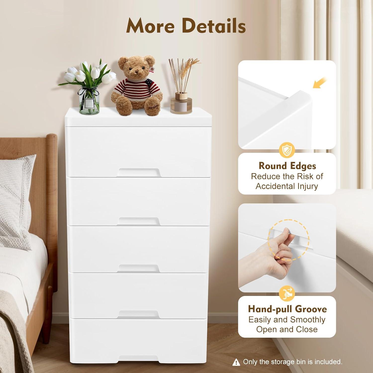 Torre de Almacenamiento Vertical DKSLALALI 5 Cajones Blanca