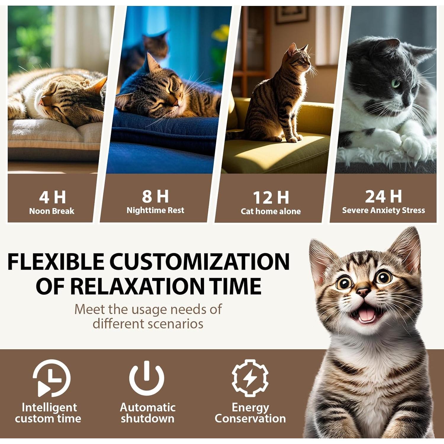 Difusor Calmante para Gatos Alivio Estrés Feromonas 3 Unidades