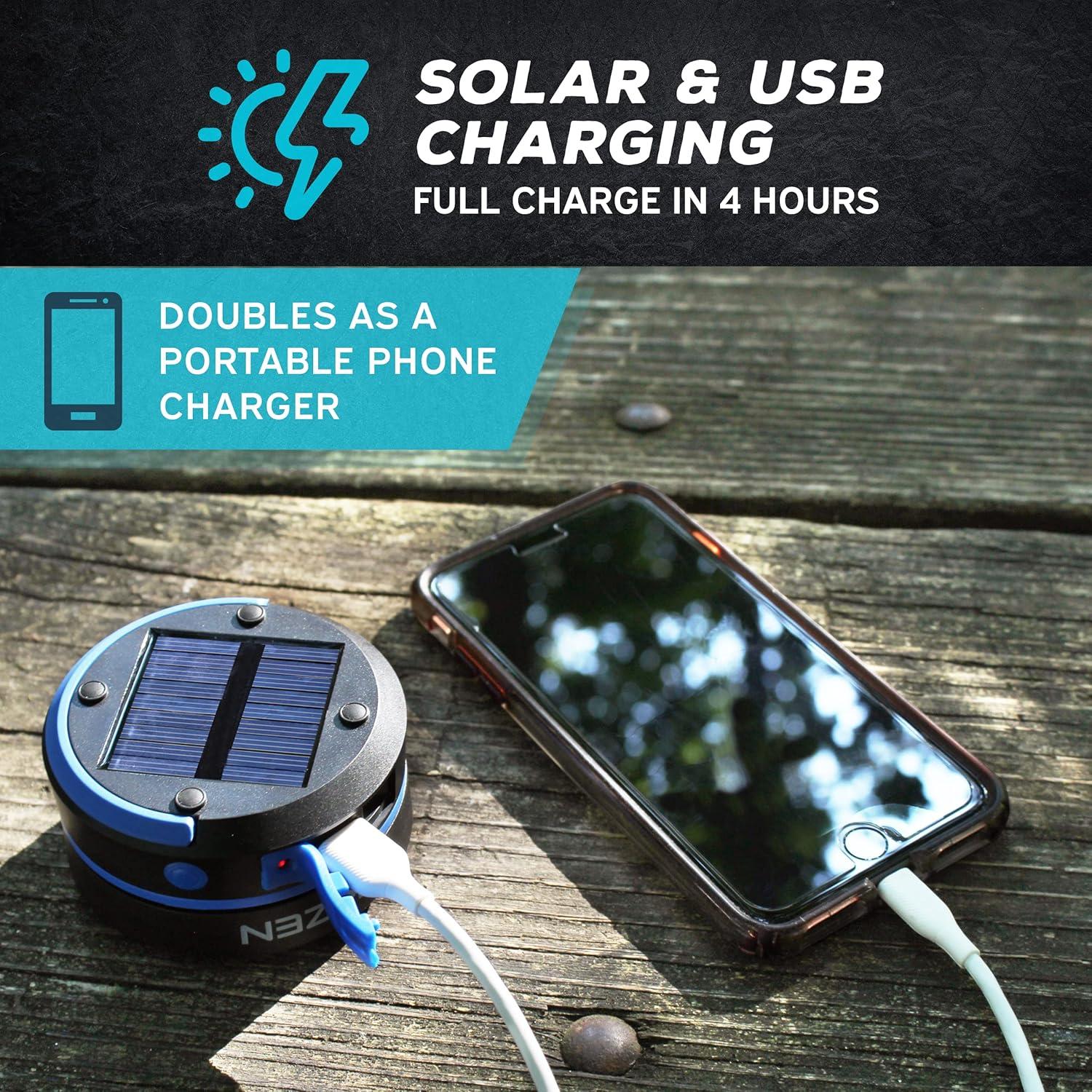 Linterna Solar Kizen Plegable LED 1000 mAh Azul