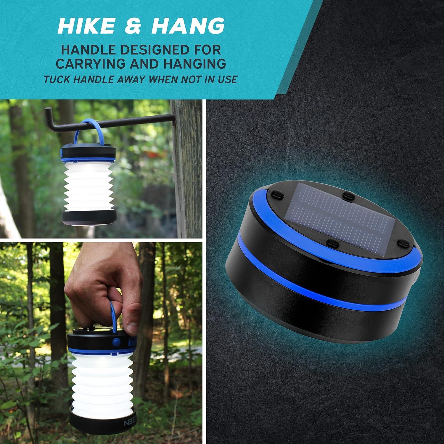 Linterna Solar Kizen Plegable LED 1000 mAh Azul