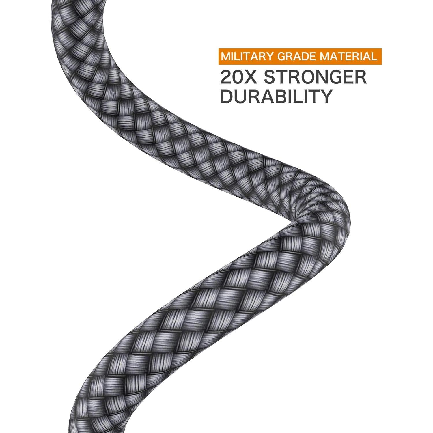 Cable USB C Corto 0.15m MCSPER 2-Pack Carga Rápida Nylon