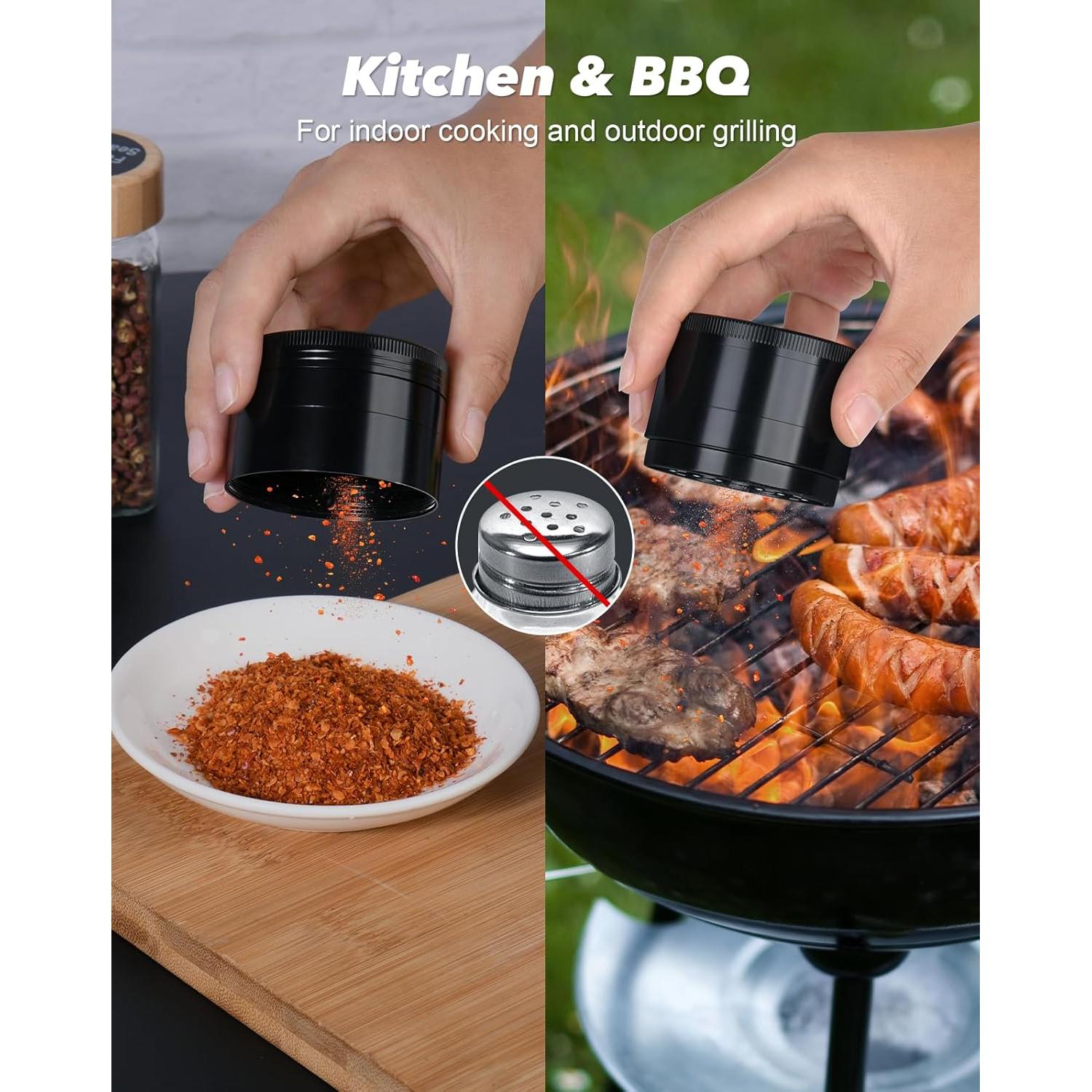 Molino de Especias Manual Awanso 2" Zinc Negro Duradero