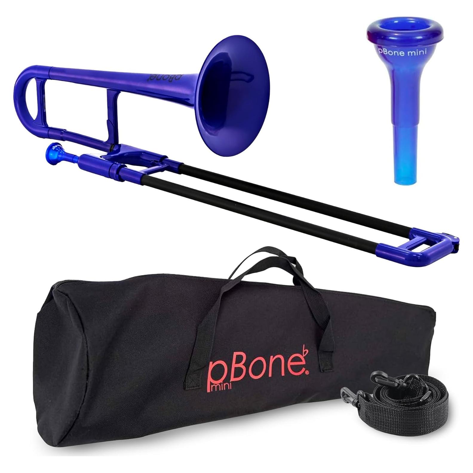 Trompeta Mini pBone Azul para Niños - Ligera y Ergonómica