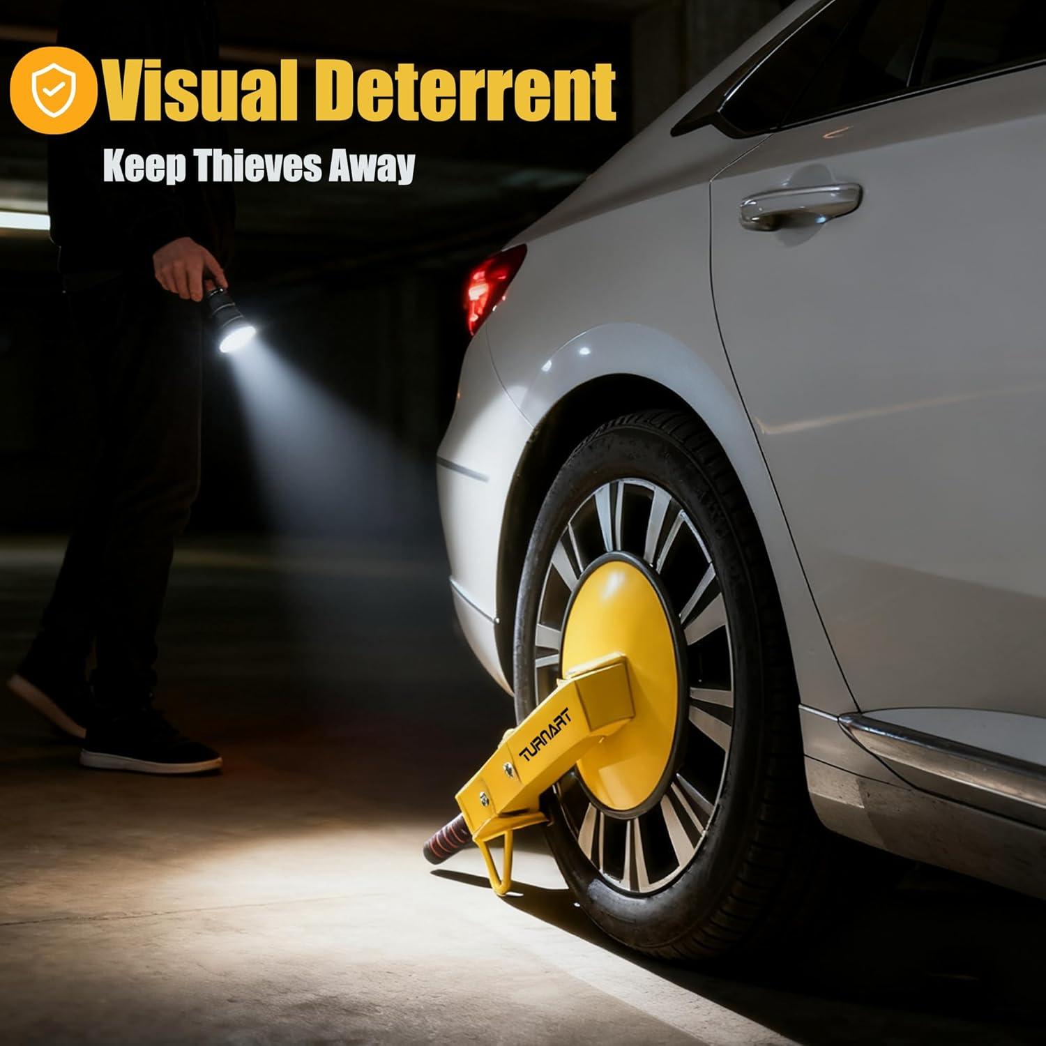 Candado de Rueda Antirrobo Turnart 819 Amarillo 5.9kg