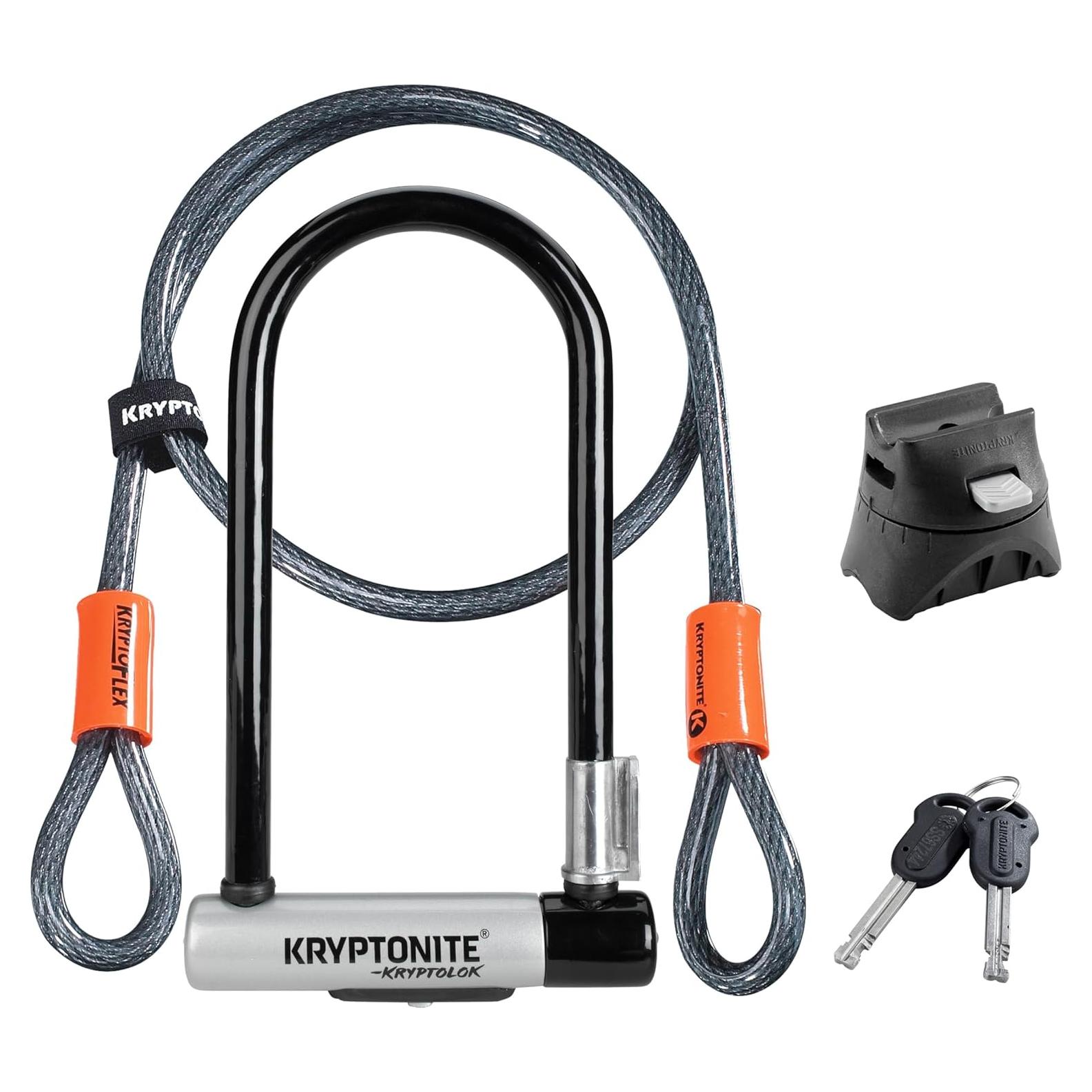 Candado U-Lock Kryptonite KryptoLok Estándar con Cable 1.22m