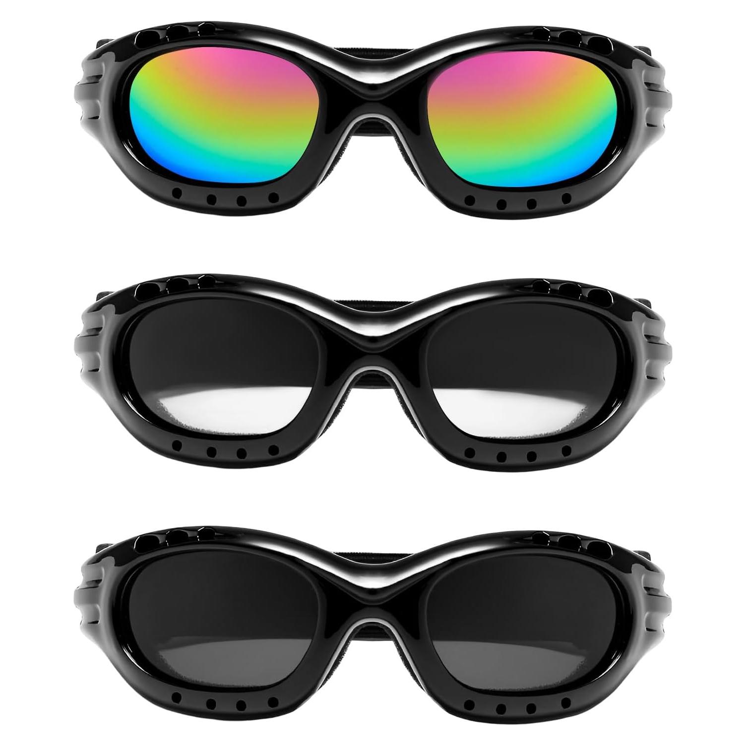 Gafas de Motocicleta MTRPS 3 PCS Antivaho UV A Prueba de Viento