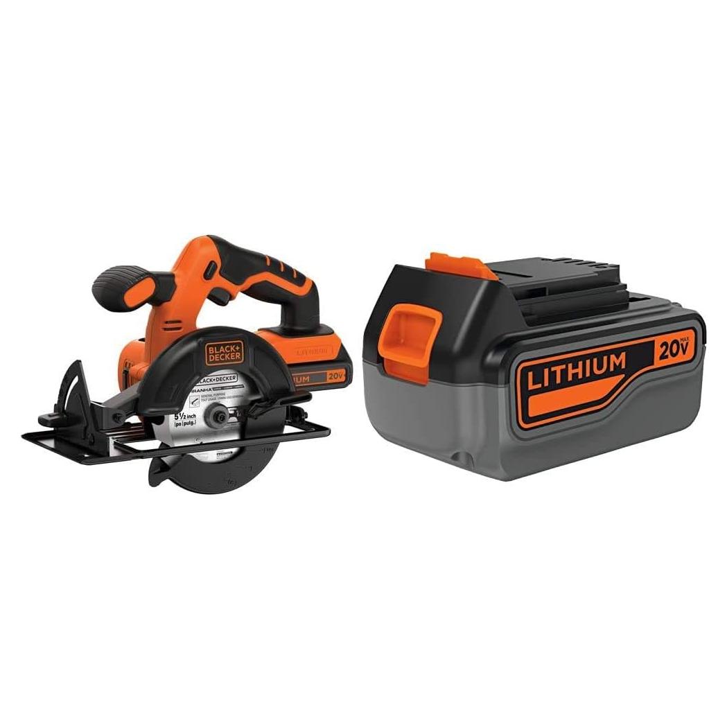 Sierra Circular Inalámbrica BLACK+DECKER 20V 5.1 cm con Batería 4Ah