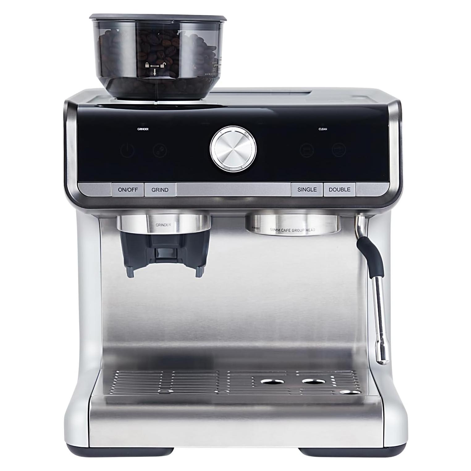 Máquina de Espresso Takywep 20 Bar con Molinillo y Espumador 2.8L