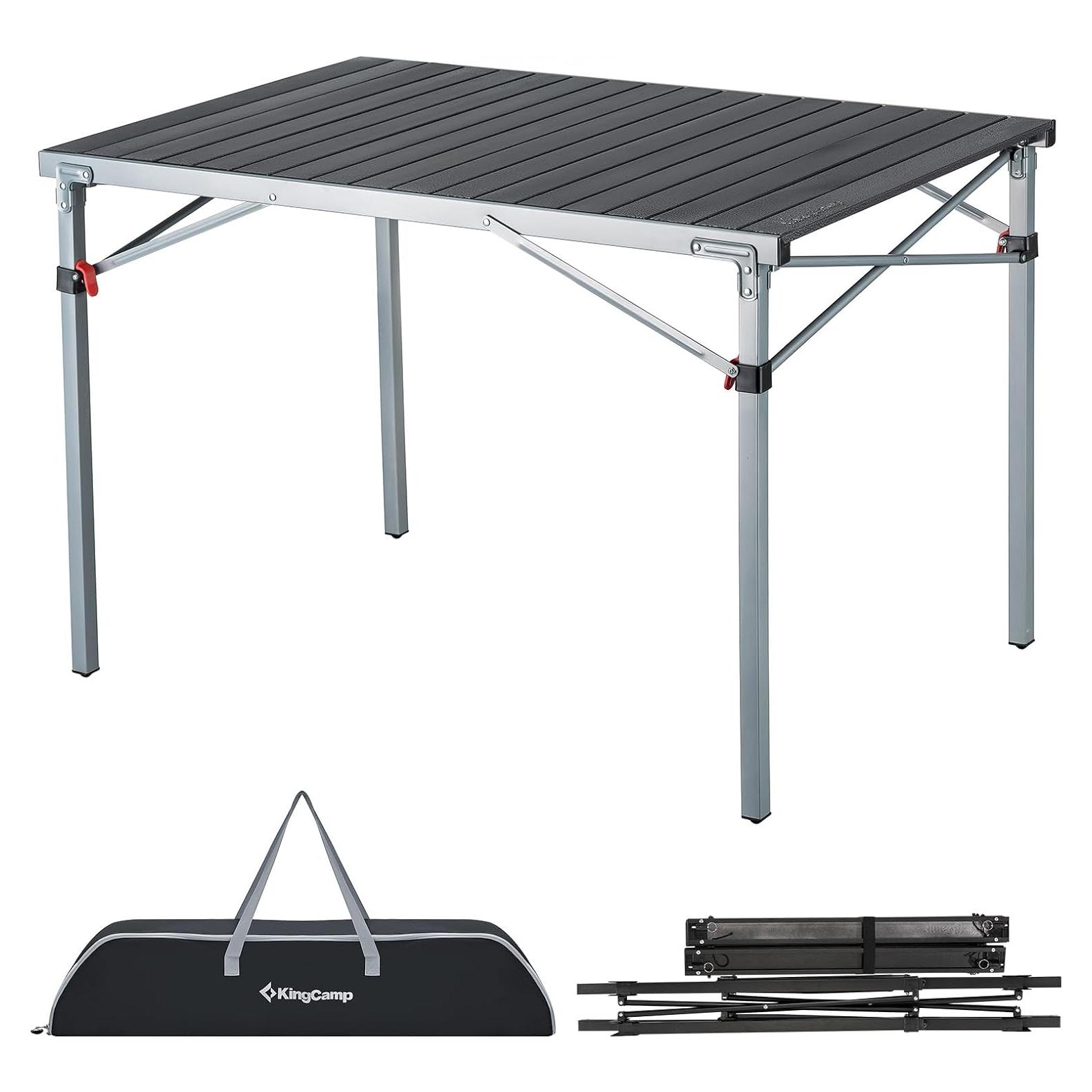 Mesa Plegable de Aluminio KingCamp 4-6 Personas Portátil